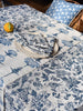 French Home Tropical Garden Table Runner - Indigo and Sky