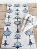 French Home Tropical Garden Table Runner - Indigo and Sky