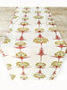 French Home Tropical Garden Table Runner - Crimson and Chartreuse