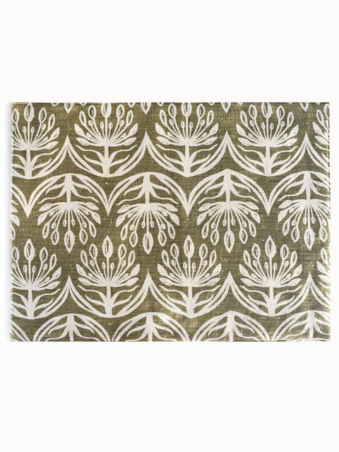 French Home Set of 4 Botanical Placemats - Sage