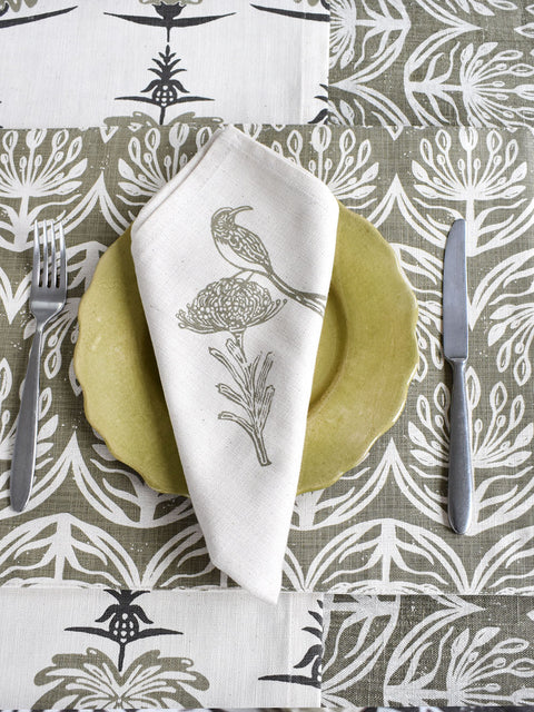 French Home Set of 4 Botanical Placemats - Sage