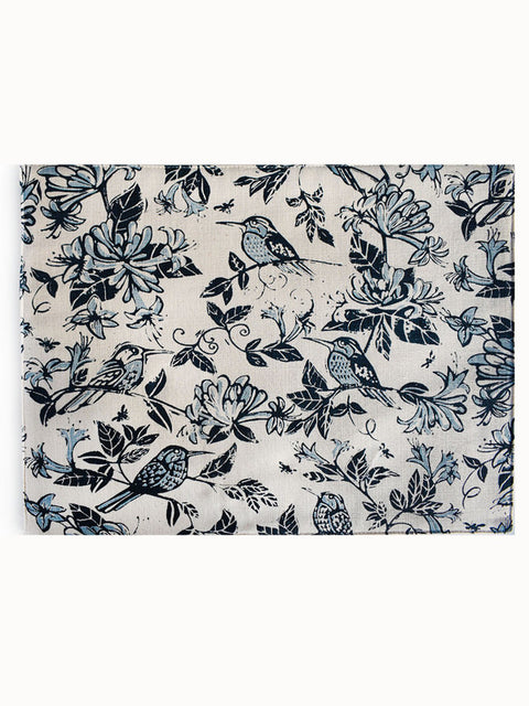French Home Set of 4 Honeysuckle Placemats - Indigo