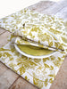 French Home Set of 4 Honeysuckle Placemats - Chartreuse
