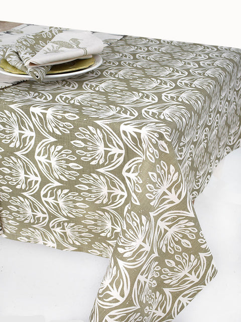 French Home Botanical 59” x 118” Tablecloth - Sage
