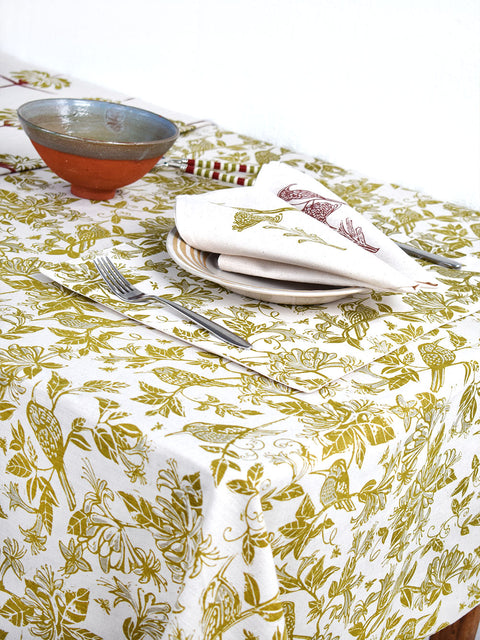 French Home Honeysuckle 59" x 78" Tablecloth - Chartreuse