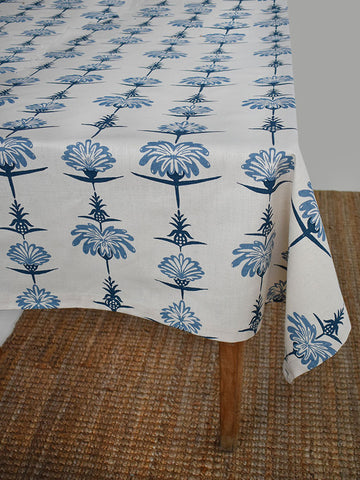 French Home Tropical Garden 59" x 98" Tablecloth - Indigo and Sky