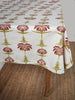 French Home Tropical Garden 59" x 118" Tablecloth - Crimson & Chartreuse