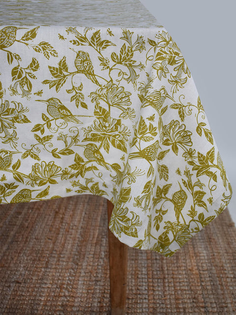 French Home Honeysuckle 59" x 98" Tablecloth - Chartreuse