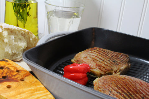 Chasseur Carronde 10-inch Grill Pan, Grey and Black