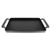 Chasseur French Rectangular Enameled Cast Iron Griddle, 14-inch, Caviar Grey