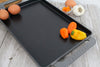 Chasseur French Rectangular Enameled Cast Iron Griddle, 14-inch, Caviar Grey