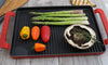 Chasseur 14-inch Flame Rectangular Enameled Cast Iron Grill Pan with Handles Red or Grey (CI_3360)