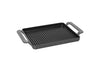 Chasseur French Rectangular Enameled Cast Iron Grill, 10-inch, Caviar Grey