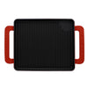 Chasseur French Rectangular Enameled Cast Iron Grill, 10-inch, Red