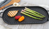 Chasseur French Large Oval Cast Iron Grill Pan, 18-inch, Black