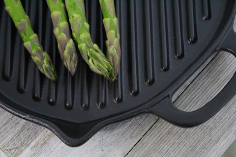 Chasseur French Large Oval Cast Iron Grill Pan, 18-inch, Black