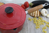 Chasseur 2.5-quart Red French Enameled Cast Iron Saucepan With Lid and Wooden Handle (CI_3483)