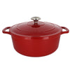 Chasseur 3.25-quart Caviar-Grey or Red Enameled Cast Iron Round Dutch Oven (CI_3722)