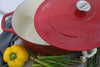 Chasseur 7.25-quart Red French Enameled Cast Iron Oval Dutch Oven (CI-3733)