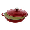 Chasseur French Enameled Cast Iron Braiser with Lid, 1.8-quart, Red