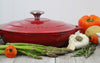 Chasseur French Enameled Cast Iron Braiser with Lid, 1.8-quart, Red