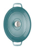 Chasseur French Enameled Cast Iron Oval Dutch Oven, 7.25-quart, Quartz Blue