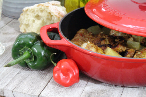 Chasseur French Enameled Cast Iron Braiser with Lid, 1.4-quart, Red (CI_4920R)