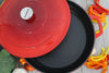 Chasseur French Enameled Cast Iron Braiser with Lid, 2.6-quart, Red