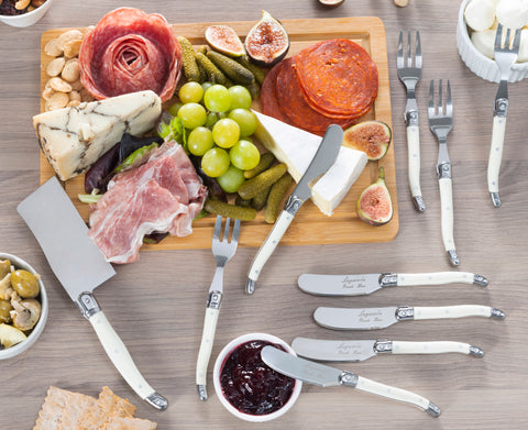 French Home Laguiole Ultimate 13-Piece Charcuterie and Barware Set with Faux Ivory Handles