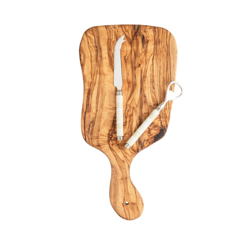 French Home Jubilee Cheese Knife, Bottle Opener and Acacia Wood Board Set - Shades of Light