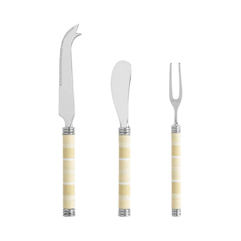 French Home Jubilee Cheese Knife, Spreader and Fork Set - Shades of Light
