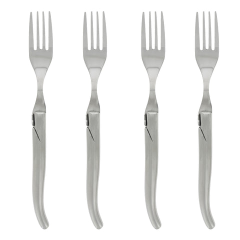 French Home Set of 4 Laguiole Connoisseur Stainless Steel Steak Forks