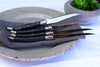French Home Set of 4 Laguiole Black Steak Knives