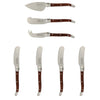 French Home 7 Piece Laguiole Pakkawood Cheese Set