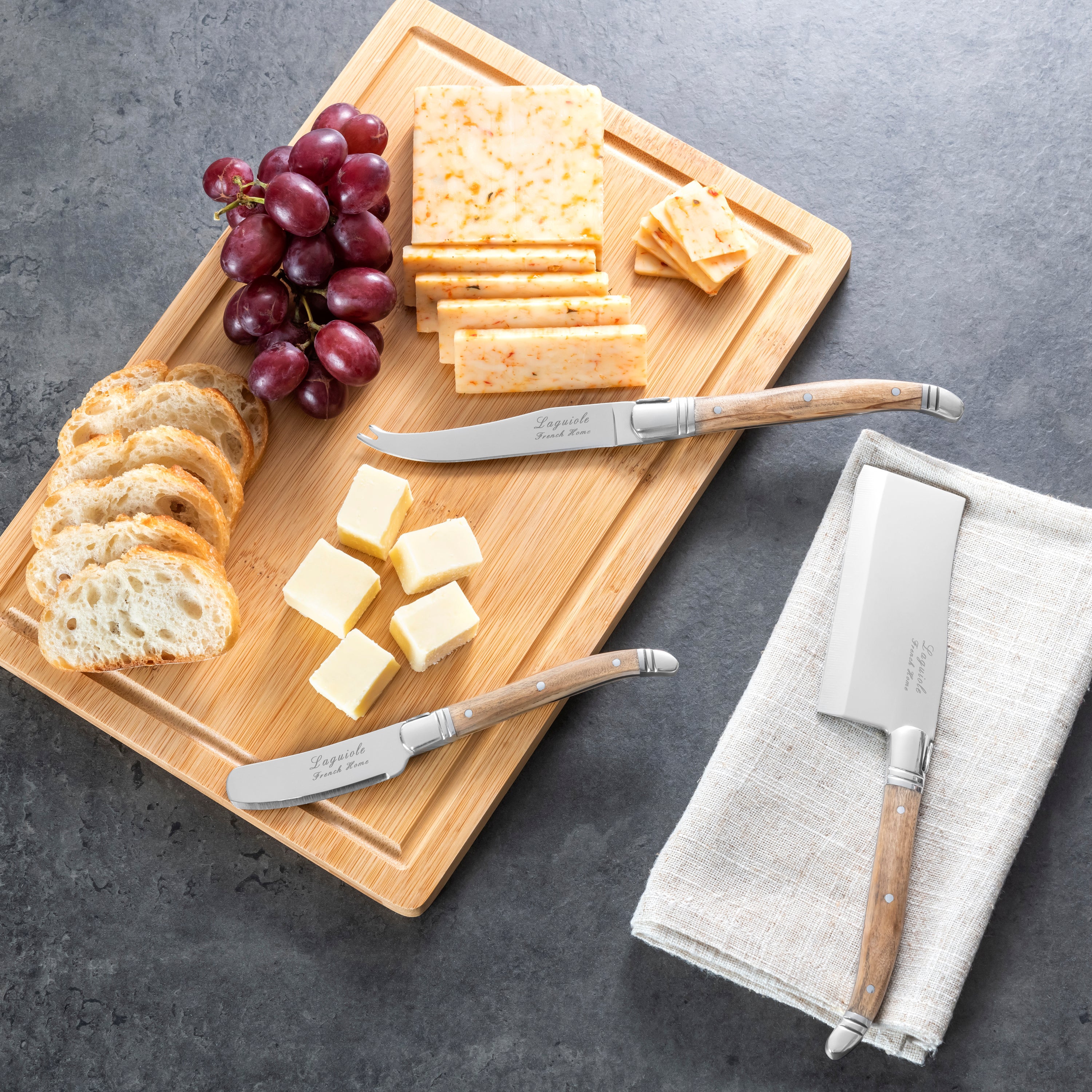 French Home Connoisseur Laguiole Cheese Knife and Board