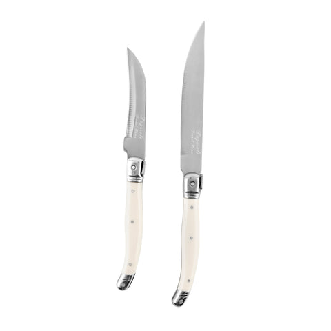French Home Laguiole 2 Piece Citrus Knife Set - Faux Ivory