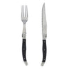 French Home 8 Piece Laguiole Faux Onyx Steak Knife and Fork Set