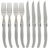 French Home 8 Piece Laguiole Stainless Steel Steak Knife and Fork Set