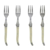French Home Set of 4 Laguiole Faux Ivory Cake Forks