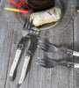 French Home Set of 4 Laguiole Faux Ivory Cake Forks