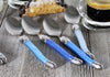 French Home Set of 4 Laguiole Shades of Blue Coffee Spoons