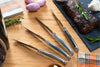 French Home Set of 4 Laguiole Steak Knives, Shades of Grey
