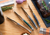 French Home Set of 4 Laguiole Steak Knives, Earth Tones