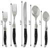French Home Laguiole 20 Piece Stainless Steel Flatware Set, Service for 4, Black