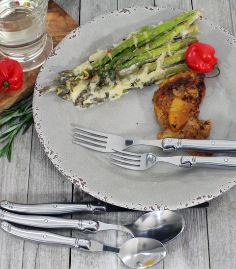 French Home Laguiole 20 Piece Stainless Steel Flatware Set, Service for 4, Stainless Steel Handles