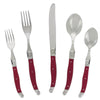 French Home Laguiole 20 Piece Stainless Steel Flatware Set, Service for 4, Pearlized Raspberry
