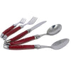 French Home Laguiole 20 Piece Stainless Steel Flatware Set, Service for 4, Pearlized Raspberry