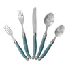 French Home Laguiole 20 Piece Stainless Steel Flatware Set, Service for 4, Aegean Teal