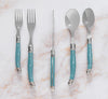 French Home Laguiole 20 Piece Stainless Steel Flatware Set, Service for 4, Aegean Teal