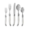 French Home Laguiole 20 Piece Stainless Steel Flatware Set, Service for 4, Pearl White